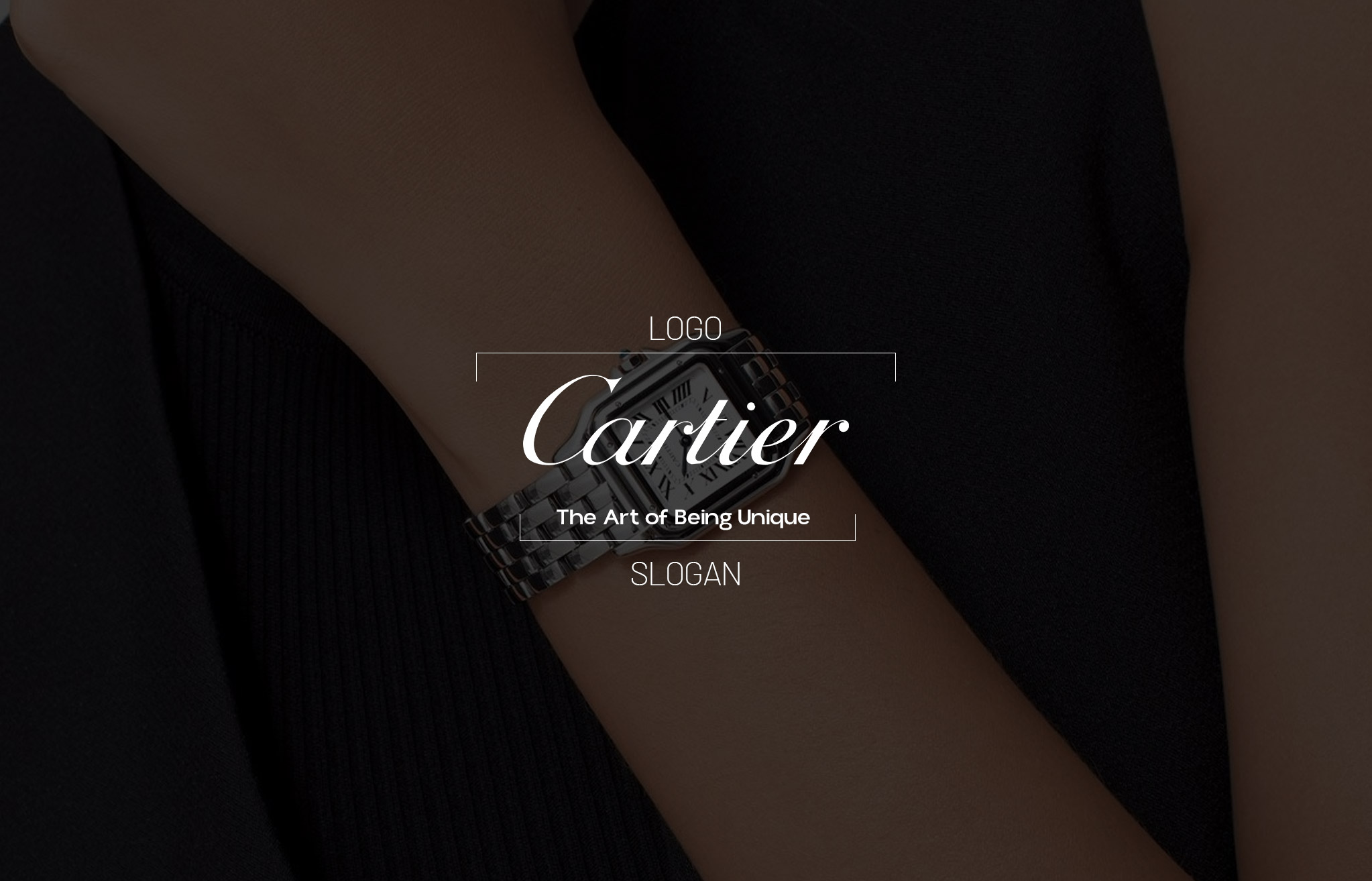 Cartier The Art of Being Unique Slogan Cartier slogan highlighting jewelry craftsmanship and luxury identity