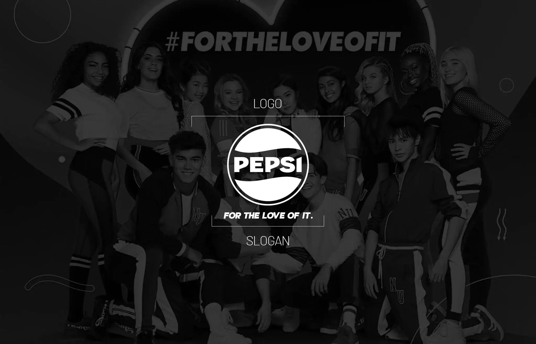 Pepsi For the Love of It Slogan Pepsi slogan focused on youth, energy, and pop-culture branding