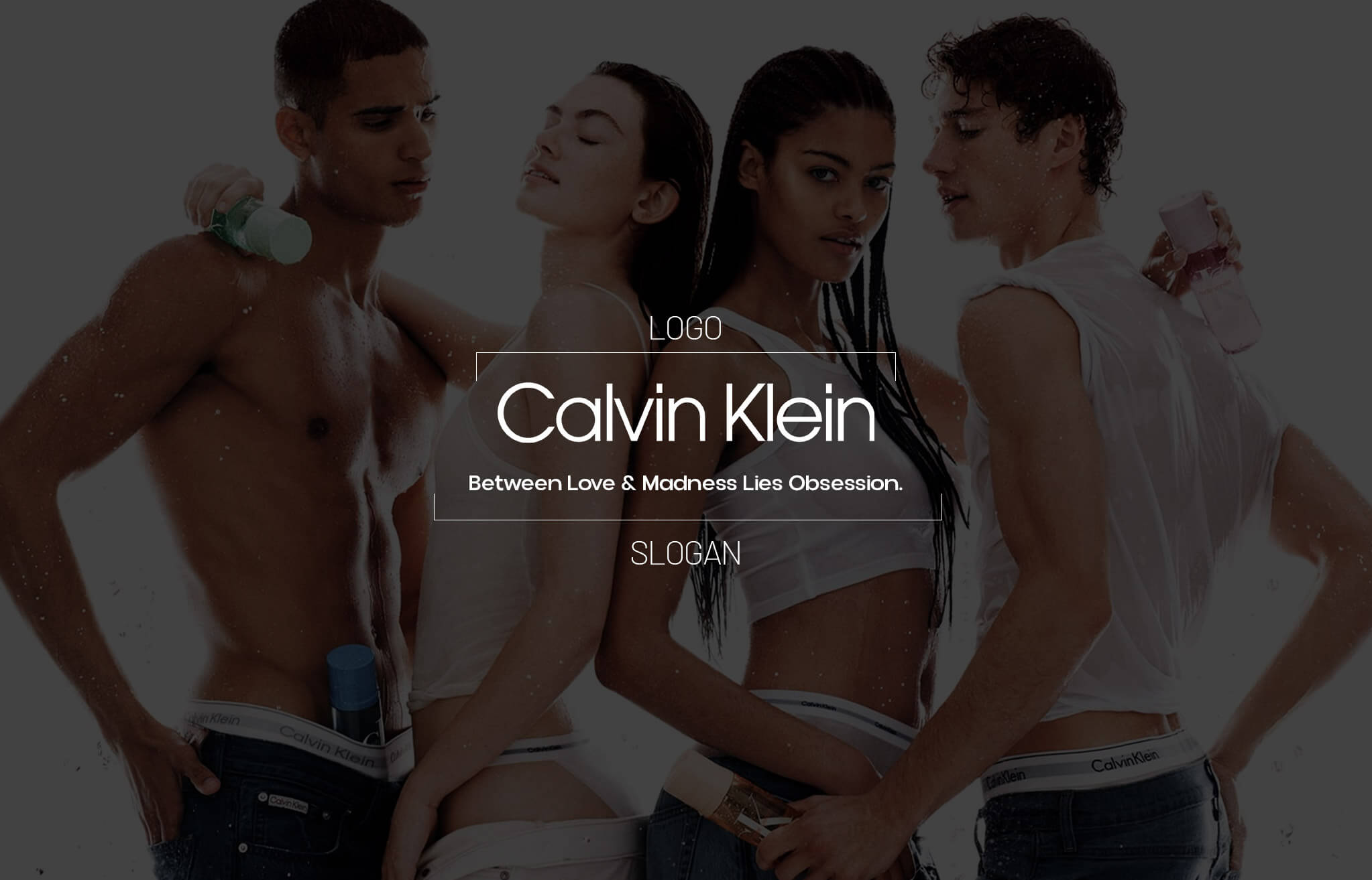 Calvin Klein Obsession Slogan Calvin Klein slogan expressing sensuality and emotional fashion branding