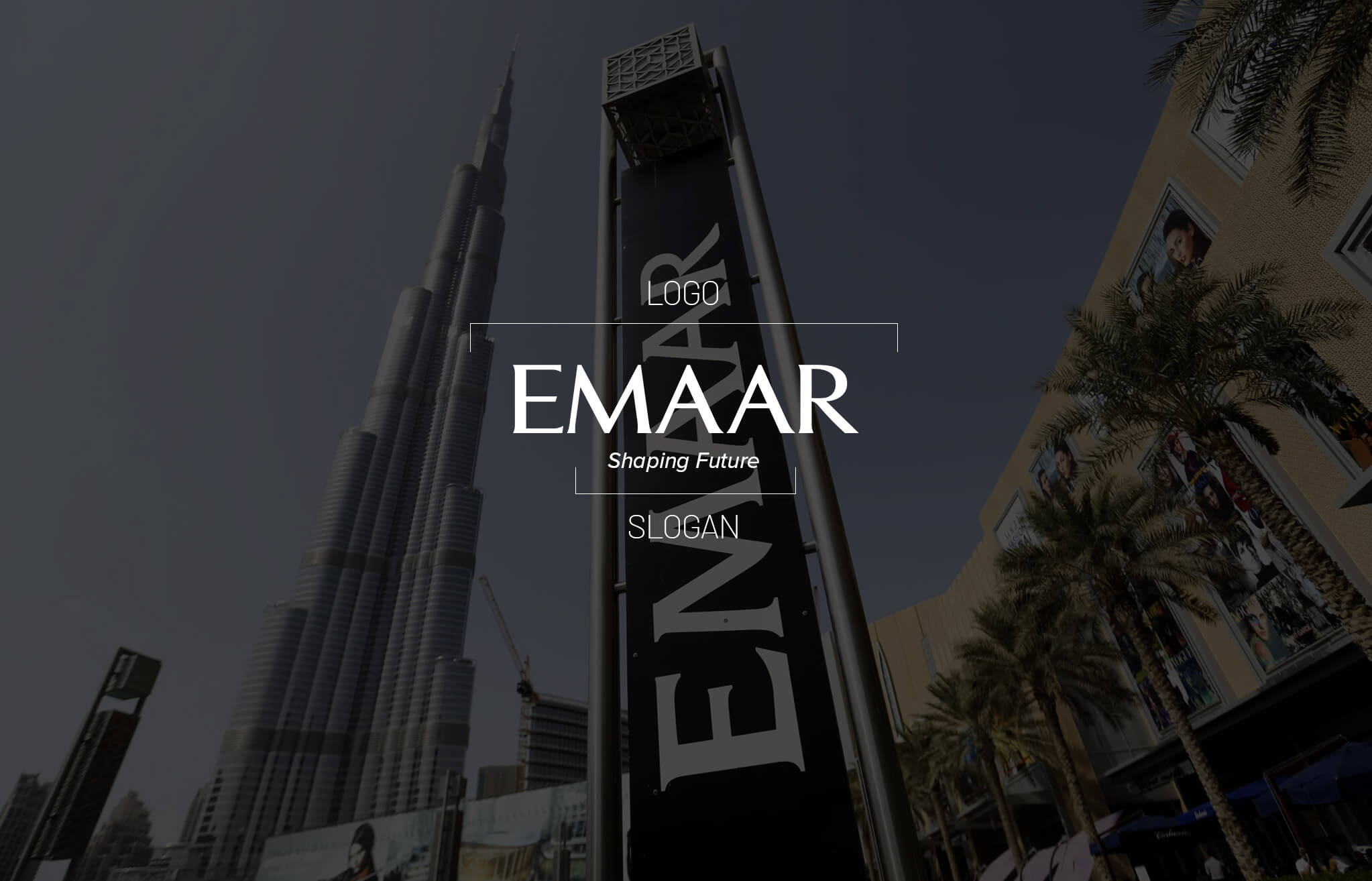 Emaar Shaping the Future Slogan Emaar slogan representing innovation in real estate branding