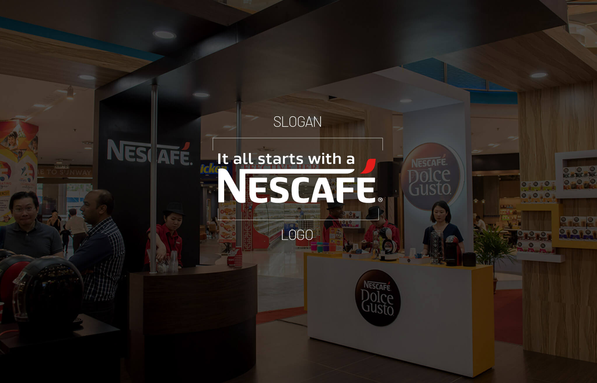 Nescafe It All Starts With Nescafe Slogan Nescafé slogan connecting coffee with daily lifestyle and routine