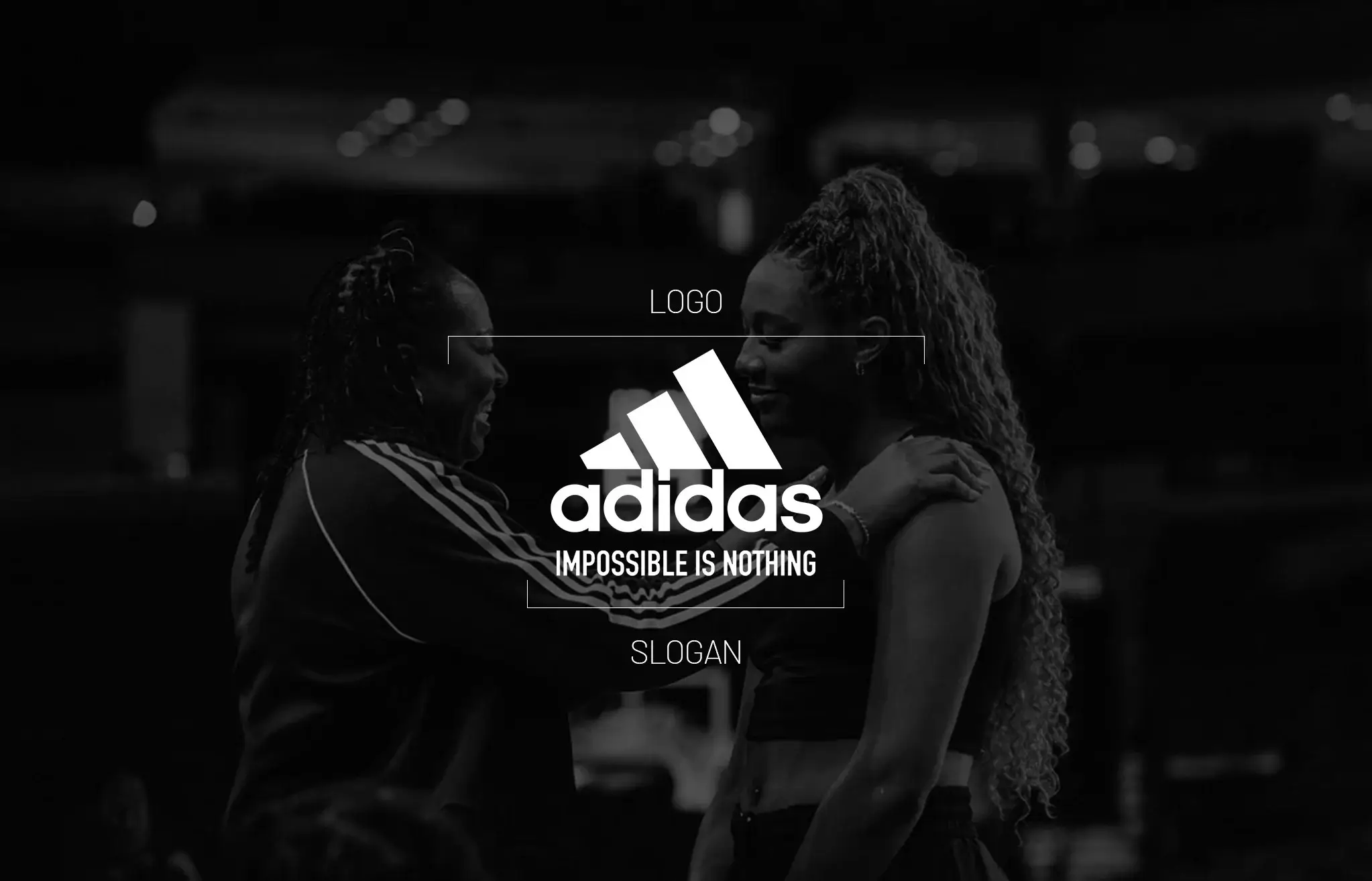 Adidas Impossible Is Nothing Slogan Adidas Impossible Is Nothing slogan highlighting performance and ambition