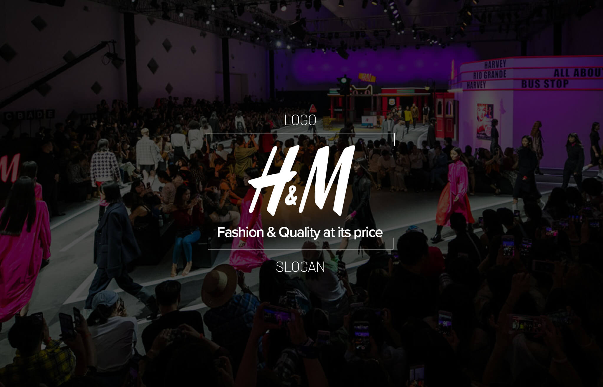 H&M Fashion and Quality Slogan H&M slogan focusing on value and accessible fashion branding