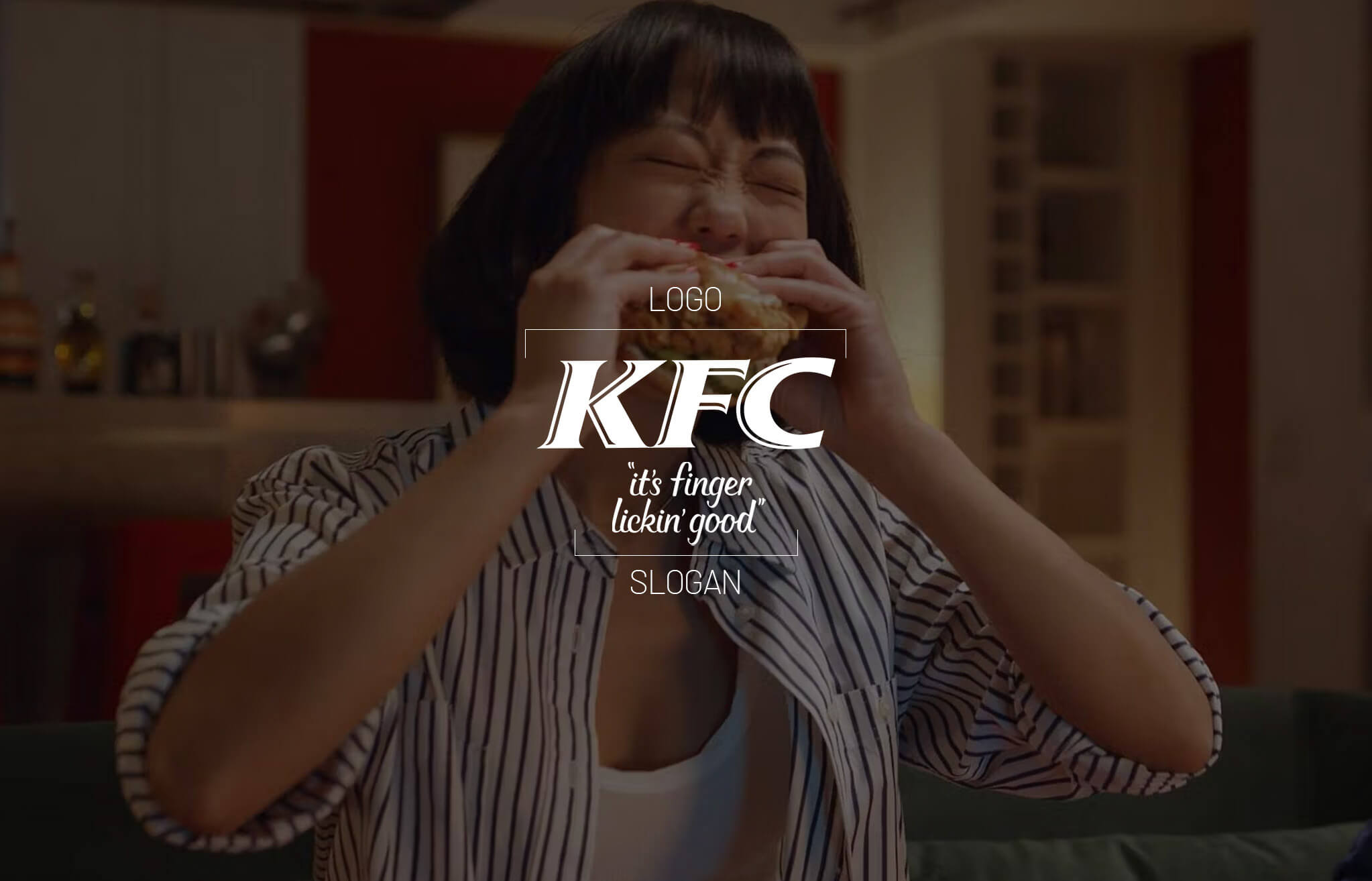 KFC Finger Lickin Good Slogan KFC slogan emphasizing food enjoyment and strong recall