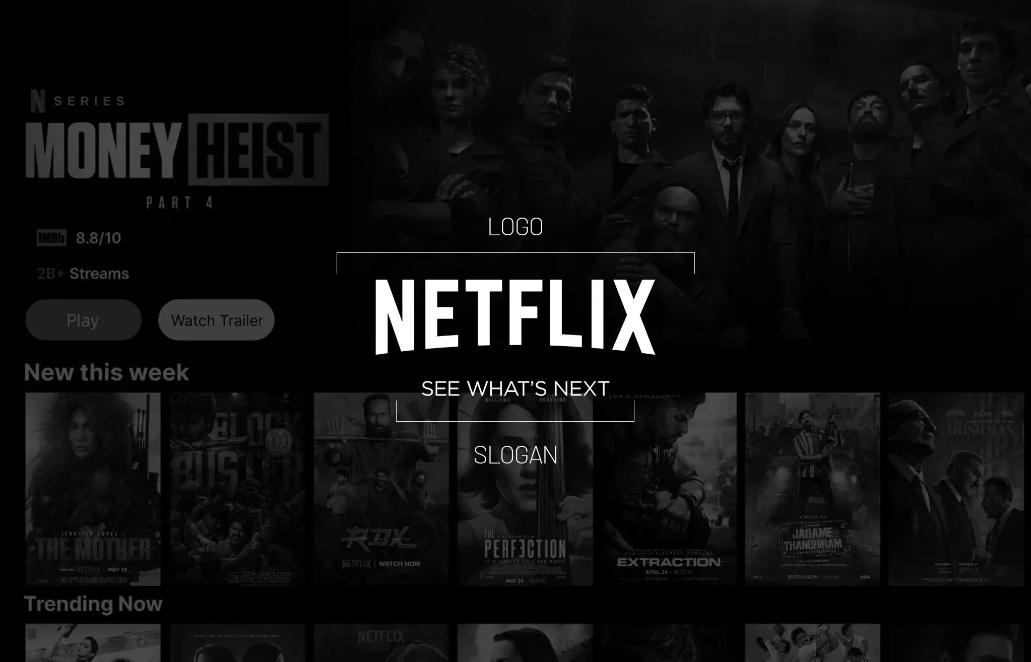 Netflix See What’s Next Slogan Netflix See What’s Next slogan representing discovery and entertainment branding