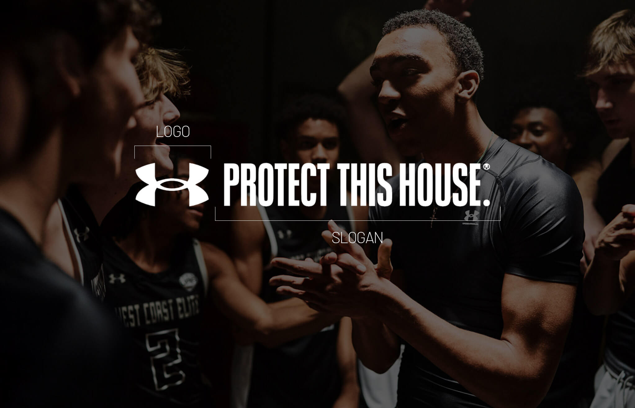 Under Armour Protect This House Slogan Under Armour slogan promoting strength, resilience, and team spirit