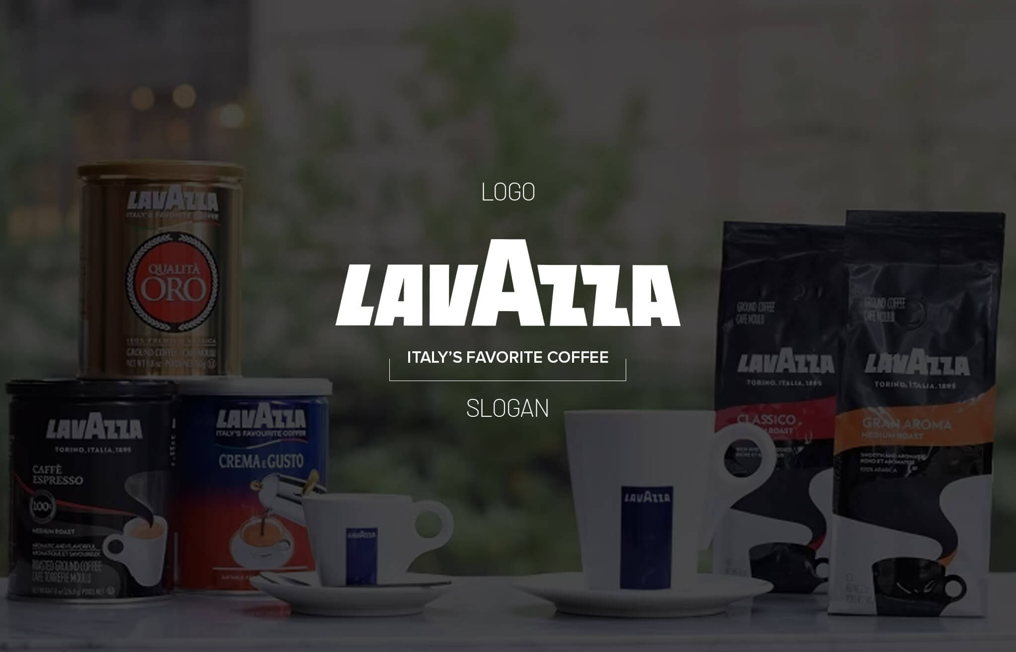 Lavazza Italy’s Favourite Coffee Slogan Lavazza slogan showcasing Italian heritage and premium coffee branding