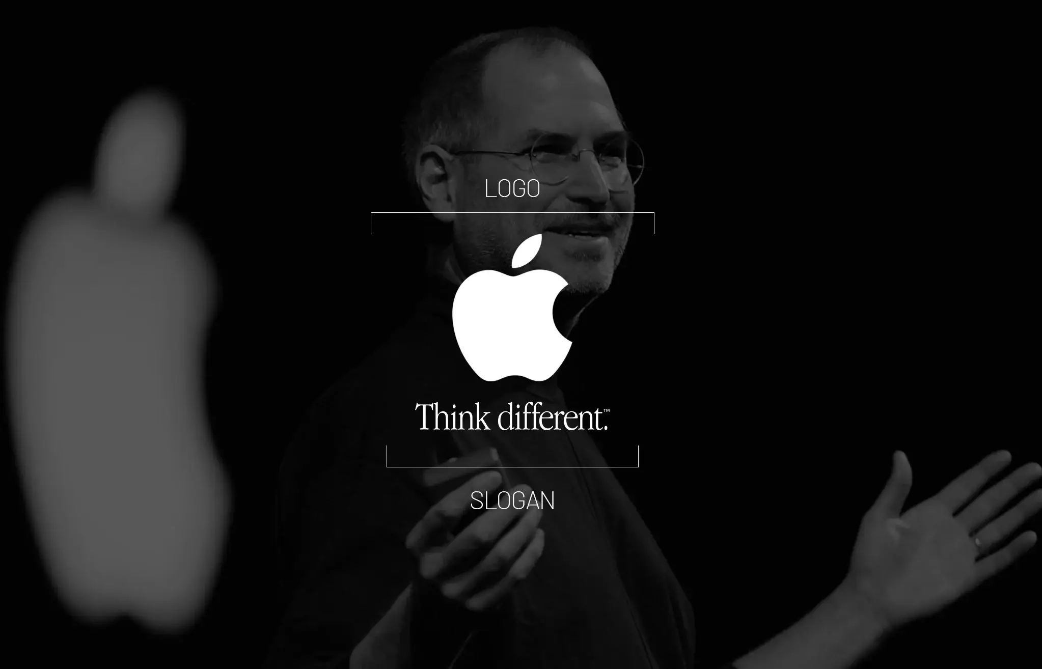 Apple Think Different Slogan Apple Think Different slogan representing creativity and innovation