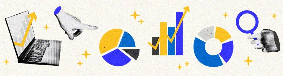 graphic showing SEO tools for performance tracking including keyword monitoring. analytics dashboards. and technical audits