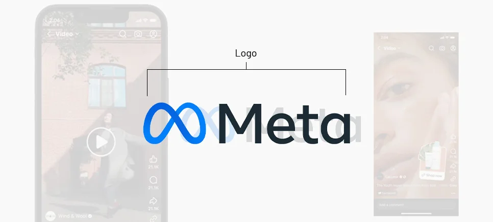 META Blue Color Logo and Branding META Blue Color Logo and Branding