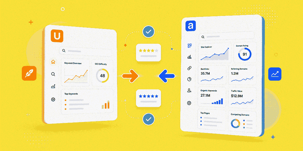 comparision2 Ubersuggest vs Ahrefs: Quick Comparison (2026)