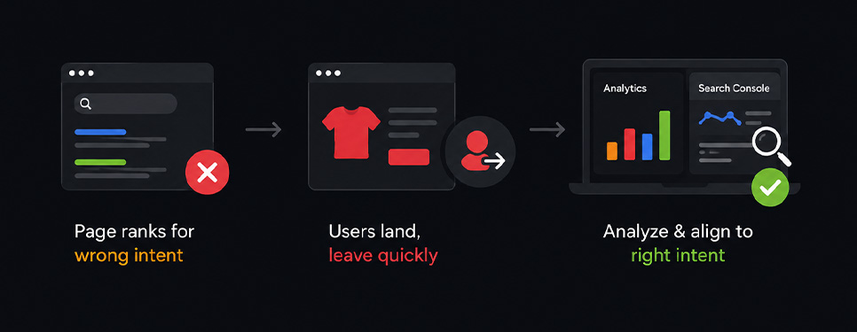 Search Intent Mismatch and Organic Bounce Rate Diagnostics in Search Console Search Intent Mismatch and Organic Bounce Rate Diagnostics in Search Console