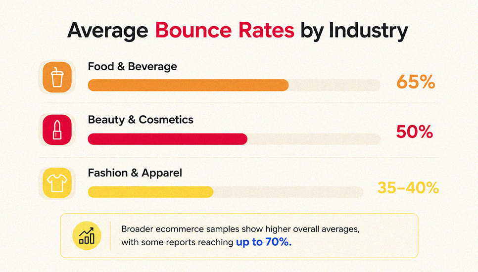 Average Bounce Rates by Industry Vertical Data Chart Average Bounce Rates by Industry Vertical Data Chart