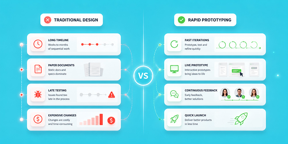 Rapid Prototyping vs Traditional Waterfall Product Design Comparison Rapid Prototyping vs Traditional Waterfall Product Design Comparison